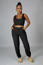 SC Solid Tank Tops+Long Cloack+Pants 3 Piece Sets MEM-8321