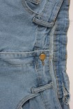 SC Plus Size 5XL Denim Ripped Hole Flared Jeans HSF-2397