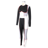 SC Casual Fitness Long Sleeve Tight Two Piece Sets ZSD-0377