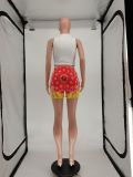 SC Summer Fashion Casual Sleeveless Vest And Print Shorts 2 Piece Set SMF-8073