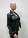 SC PU Leather Full Sleeve Zipper Jacket Coat LSD-8246