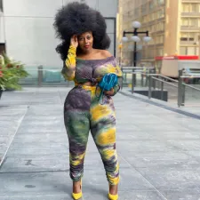 SC Plus Size Tie Dye Long Sleeve 2 Piece Sets OSIF-21045