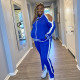 SC Plus Size Casual Tracksuit Zipper Two Piece Sets OSIF-20999