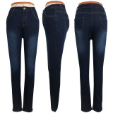 SC Plus Size Denim Skinny Pencil Jeans HSF-2044