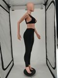 SC Sexy Solid Color Backless Top And Pants Two Piece Set SMF-8075