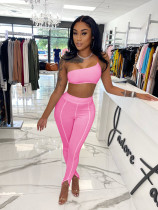 SC Sexy Crop Top And Pants Two Piece Suits NIK-216