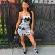 SC Sexy Printed Spaghetti Strap Mini Dress DAI-8329