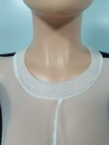 SC Plus Size Mesh Patchwork Long Sleeve Jumpsuit YIM-169