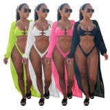 SC Sexy 3pcs Swimwear Bikini Sets With Long Cloak YNB-7147