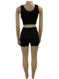 SC Casual Fitness Tank Top Shorts Two Piece Suits WUM-B77