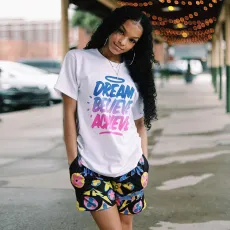 SC Casual Printed T Shirt And Shorts Two Piece Sets GLF-8116