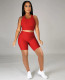 SC Solid Tank Top And Shorts Two Piece Suits MA-402