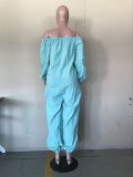 SC Solid Color Loose Casual Jumpsuit OLYF-6017