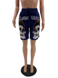 SC Fashion Casual Skull Print Pocket Shorts QSF-5027