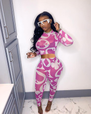 SC Sexy Printed See Through Long Sleeve 2 Piece Sets TR-1112