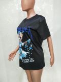 SC Casual Printed Short Sleeve O Neck T Shirt BN-9265