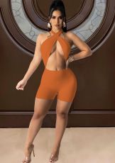 SC Solid Color Sexy Fashion Rompers FOSF-8056
