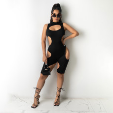 SC Summer Hole Hollow Sleeveless Sexy Skinny Rompers YIBF-6051