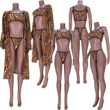 SC Fashion Casual Print Sexy Swimsuit Three Piece Set MDF-5221