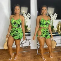 SC Floral Print Cami Top Mini Skirt 2 Piece Sets LSL-6417