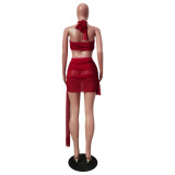 SC Sexy Mesh See Through Badage Two Piece Skirt Sets TR-1109