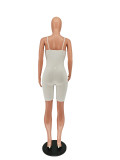 SC White Sexy Slim Fit Sling Rompers SMF-8079
