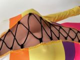 SC Sexy Tie Up Hollow Print Long Sleeve Mini Dress NIK-221