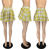 SC Sexy Plaid Pleated Mini Skirt MN-9295