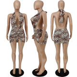 SC Sexy Leopard Halter Backless Club Dress APLF-5033