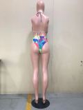 SC Sexy Printed 3pcs Swimwear Bikinis With Cover Up Sets OD-8439