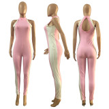 SC Fashion Casual Splice Sleeveless Jumpsuit DMF-8169
