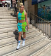 SC Color Block Fashion Casual Sports Print Vest And Shorts Suit ANNF-6068