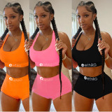 SC Casual Sports Tank Top And Shorts 2 Piece Sets ZNF-9055