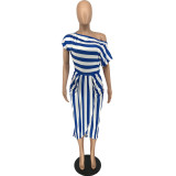 SC Fashion Plus Size Casual Striped Tie Dye Print Dress WAF-7166
