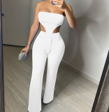 SC Solid Tube Top And Pant Two Piece Suits NIK-237