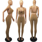 SC Solid Sexy Vest Top And Pants Slim 2 Piece Sets FOSF-8070