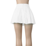 SC Sexy Solid Color Pleated Mini Skirt SFY-006