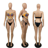 SC Sexy Printed Bandeau Bikinis 2 Piece Sets AWF-5854
