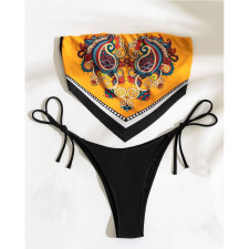 SC Sexy Printed Bandeau Bikinis 2 Piece Sets AWF-5854