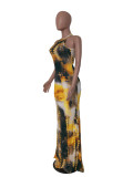 SC Sexy Tie Dye Print Sleeveless Long Maxi Dress WAF-5018