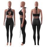 SC Sexy Strappy Backless Two Piece Pant Sets NIK-236
