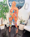 SC Sexy Tie Dye Hollow Out Backless Jumpsuit WUM-2148