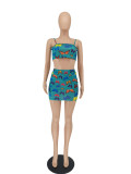 SC Butterfly Print Cami Top Mini Skirt 2 Piece Sets SMF-8089