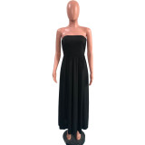 SC Solid Off Shoulder Strapless Maxi Dress OMY-0020