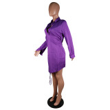 SC Long Sleeve Casual Shirt Dress MK-3031