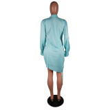 SC Long Sleeve Casual Shirt Dress MK-3031
