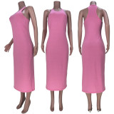 SC Fashion Casual Home Solid Color Maxi Dress MDF-5237