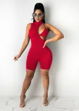 SC Sexy Solid Sleeveless Back Zipper Romper WY-6795