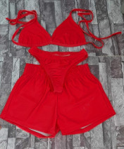 SC Sexy Solid Swimsuit Bikinis 3 Piece Sets LUO-3166