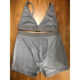SC Solid Bra Top And Shorts Two Piece Sets HHF-9083